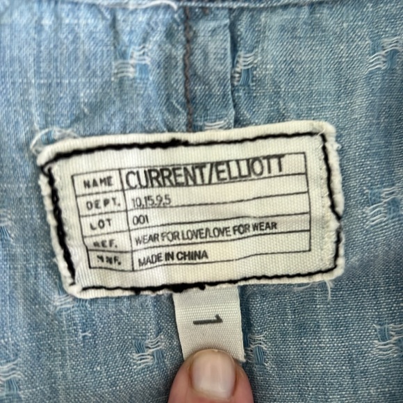 Current Elliott The Woven Tank Dress Flag Dobby, size 1 (small), chambray blue - Picture 4 of 5